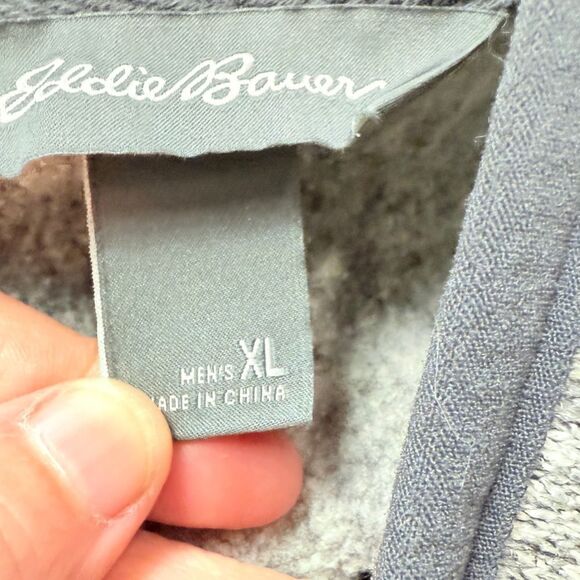 Eddie Bauer Oatmeal 3/4 Snap Pullover Sweater - Picture 5 of 6